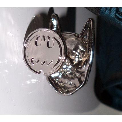 Cufflinks Batman Gunmetal Cuff Grey Bat Symbol Superhero Gift Bag Novelty J22
