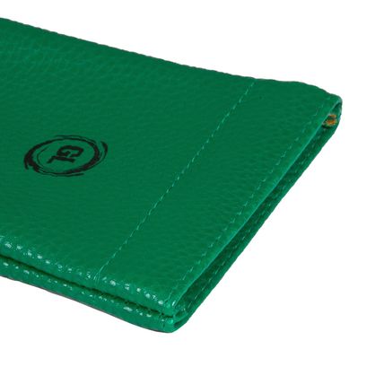 Soft Faux Leather Spring Snap Top Glasses Case (Green)