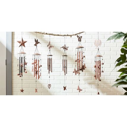 BUTTERFLY AND HEART WIND CHIMES