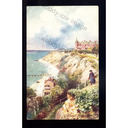 iw209 - Isle of Wight - Totland Bay - Artist H.B. Wimbush - Tuck's postcard