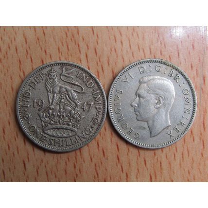 GB 1947 George V1 English 1/- Shilling Coin