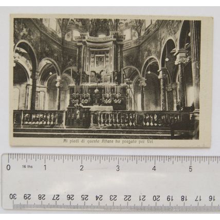 1943 postcard Interior of the Virgin Mary's Sanctuary, Pompei, Italy