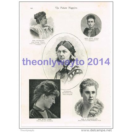 Famous Women, Stannard, Lyall, Nightingale, Caird & Chamberlain, Illustrationat