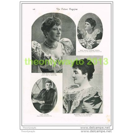 MISS ELLA RUSSELL, MADAME CLARA SAMUELL, LADY JEUNE & .., Illustration, c1895