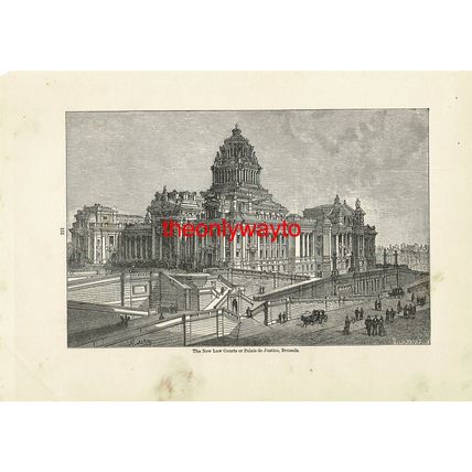 Brussels, Palais De Justice, Belgium, Book Illustration (Print), 1903