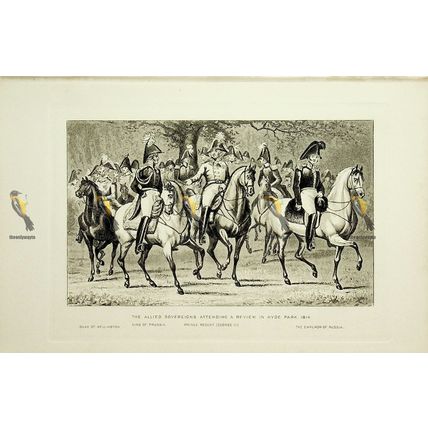 Allied Sovereigns, Review Hyde Park, 1814, Book Illustration (Print), 1900