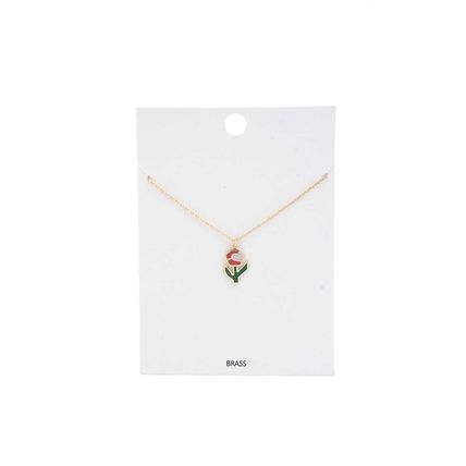 New Flower Charm Necklace
