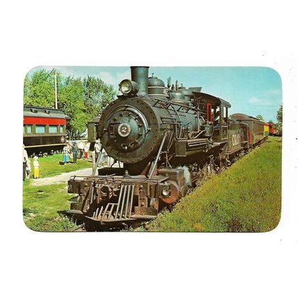 Postcard USA Michigan Cadillac & Lake City Railway preserved locomotive unposted