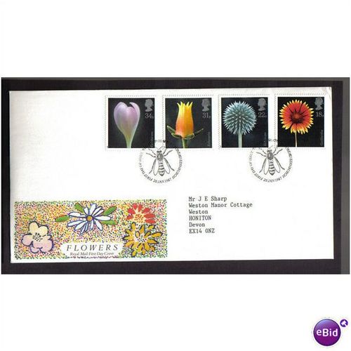 GB 1987 FLOWERS (BUREAU) SHS PMK