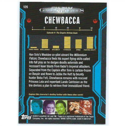 2012 Star Wars Galactic Files - #126 - Chewbacca