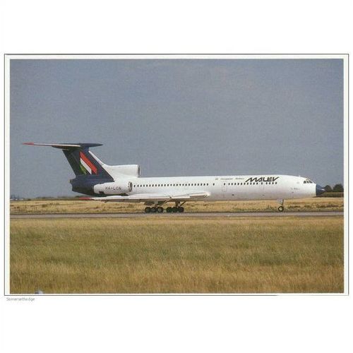 Malev Tupolev TU 154 B2 Aircraft Postcard (A14814)