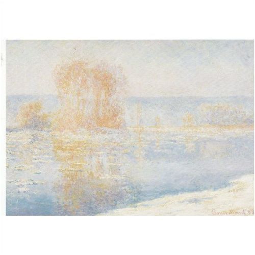 Colour Postcard - Ice Floes (Bennecourt) 1893 by Monet