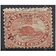 Canada (Colony Of) 1859 SG31 5c Pale Red Fine Used ..