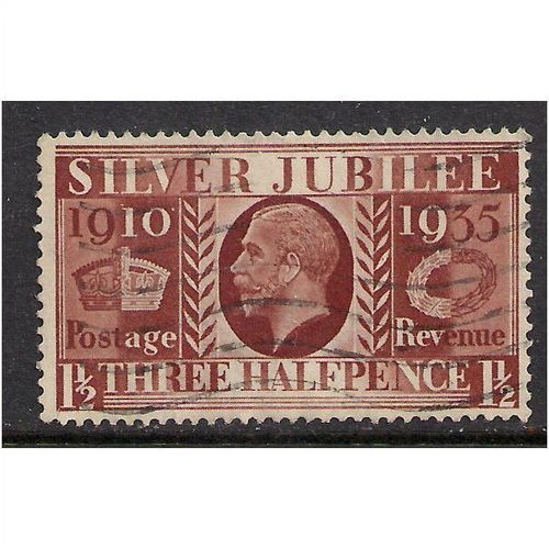 GB 1935 KGV 1 1/2d Brown Silver jubilee SG 455(53