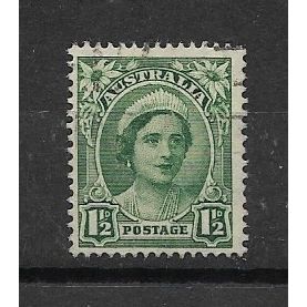 Australia.SG204 1 1/2d Queen Elizabeth (Green).Fine Used.May19