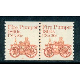 1908 20c Fire Pumper Very Fine MNH Dry Gum CNP Left 5 W0251