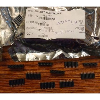 Lot of 100: Fischer Elektronik BL2 20Z PCB Receptacle