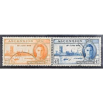 Ascension Island 1946 Victory Set SG48-49 Fine Used ..