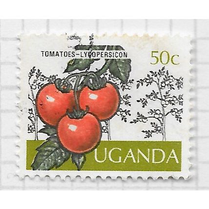 UGANDA 1975 UGANDAN CROPS TOMATOES FRUIT VEGETABLES FOOD 50c USED