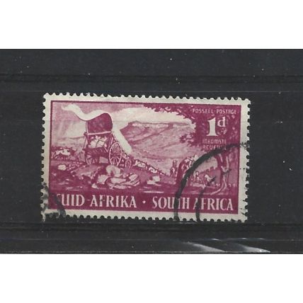 SouthAfrica.SG131 1d Wagons approaching Bingham's Berg.Fine Used.Aug25d