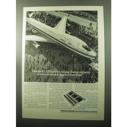 1969 Kodak Unitized Engineering Data Microfilm KUED Ad