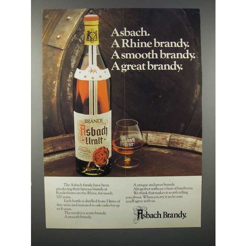 1978 Asbach Brandy Ad - Rhine, Smooth, Great