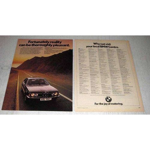 1978 BMW 633CSi Coupe Ad - Reality Can be Pleasant