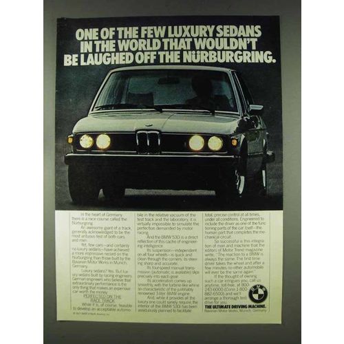 1978 BMW 530i Car Ad - Wouldn't be Laughed Off