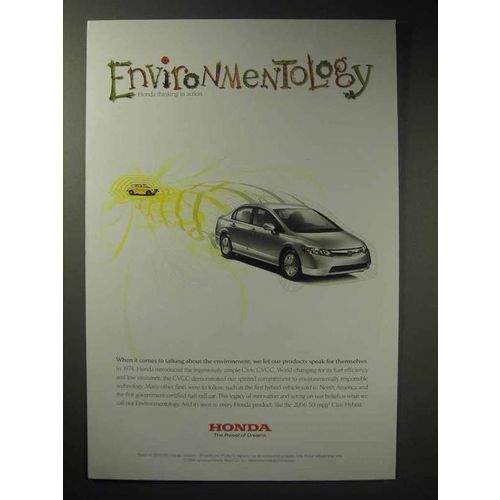 2006 Honda Civic Hybrid Car Ad - Environmentology