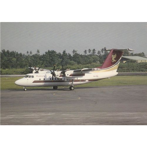 Pelita Air De Havilland DHC7 103 Dash 7 Civil Aviation Postcard (A25186)