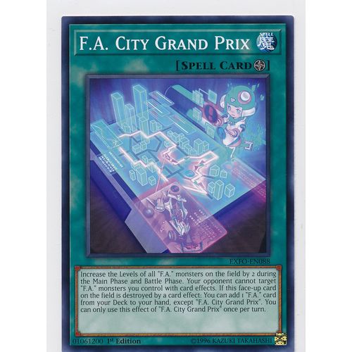 YuGiOh Extreme Force EXFO-EN088 F.A. City Grand Prix 1st Edition