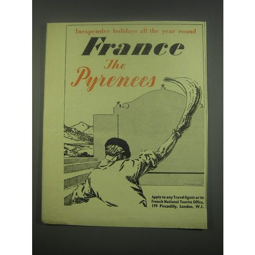 1949 French National Tourist Office Ad - Inexpensive holidays all the year