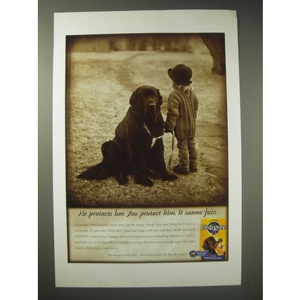 2002 Pedigree Dog Food Ad - He protects her. You protect him. It seems fair