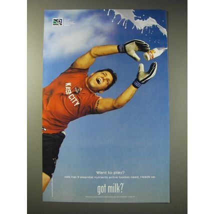 2001 America's Dairy Farmers Ad - Tony Meola - Want to play? Got Milk?