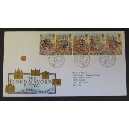ROYAL MAIL - LORD MAYOR'S SHOW, LONDON FIRST DAY COVER 1989