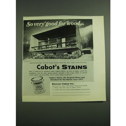 1971 Samuel Cabot Stains Advertisement - So very good for wood