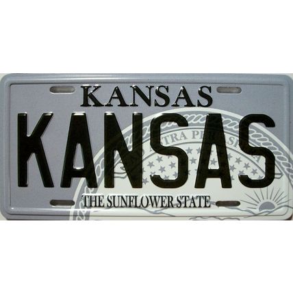 Kansas License Plate Novelty Fridge Magnet