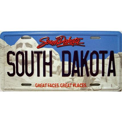 South Dakota License Plate Novelty Fridge Magnet