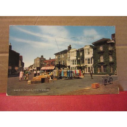 MARKET PLACE, SOUTHWOLD. SUFFOLK. used postcard by J Salmon 1968 pm =