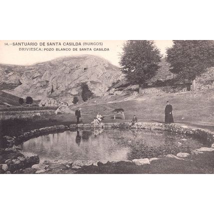 Lake Santuario De Of Santa Saint Casilda Burgos Spain Antique Postcard