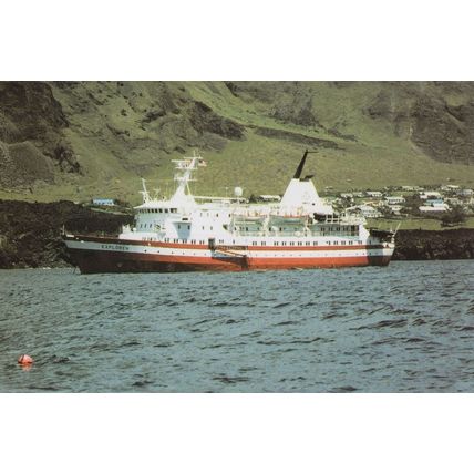 MS Explorer Ship at Tristan De Cunha Rare Limited Edition Postcard