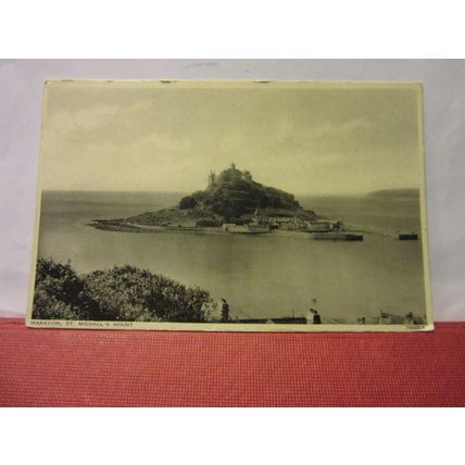 MARAZON ST. MICHAEL'S MOUNT, CORNWALL used vintage postcard Photochrom 1956 pm /