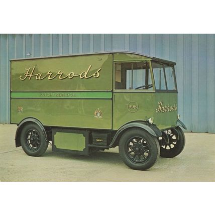 Harrods London 1930s Delivery Van Transport Postcard