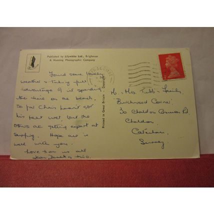 multiview, WOOLACOMBE, DEVON used postcard by Lilywhite 1968 pm =