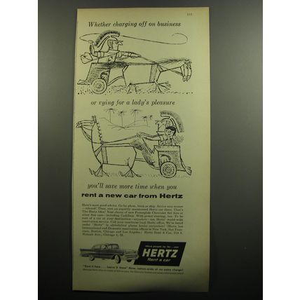 1957 Hertz Rent a Car Ad - Whether charging off on business
