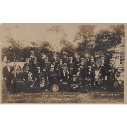 Hastings Entertainment Big Band Sussex Old Postcard Please Read