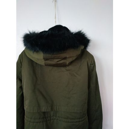 Zara Trafaluc outerwear Khaki zip up Parka coat size large