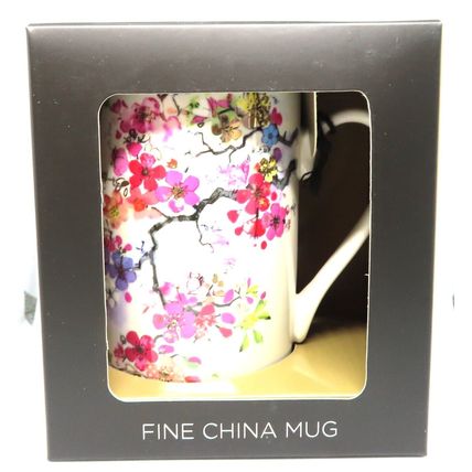 Pink Blossom Mug Fine China 10.5 CM - Christmas Gift Ceramic Tableware