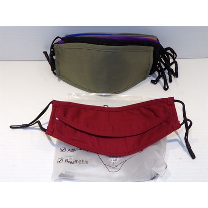 Adjustable Cloth Face Masks for Adults NIP NEW 8 Asstd Color Washable Reusable