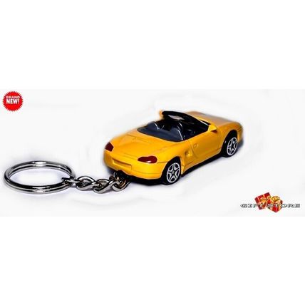 RARE KEYCHAIN YELLOW GRAY PORSCHE™ BOXSTER CUSTOM Ltd GREAT GIFT NOVELTY